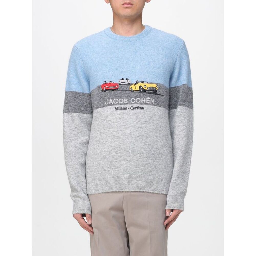 Jacob Cohen Sweater Men Gnawed Blue